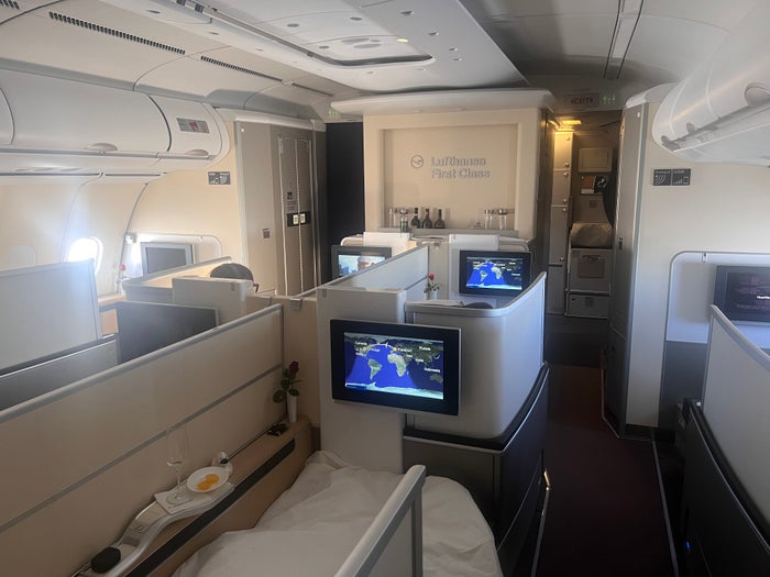 LH F A346 first class cabin LH F A346 first class cabin