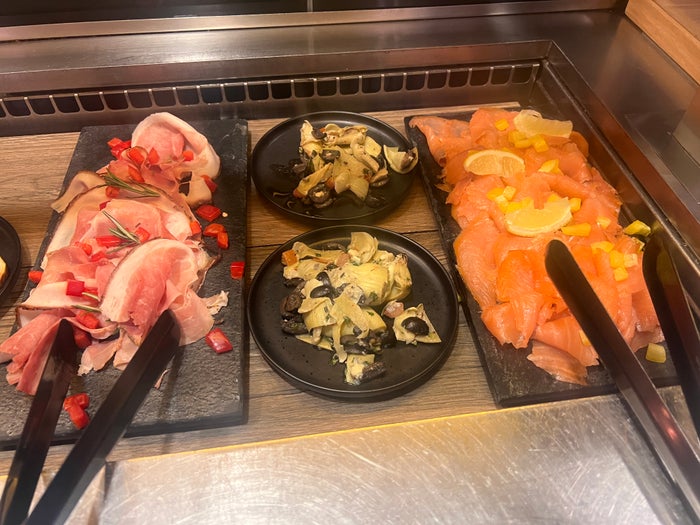 LH First Class Terminal Frankfurt smoked meats LH First Class Terminal Frankfurt smoked meats