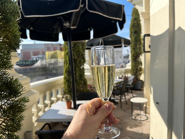 The Principal Madrid Lobby terrace with cava