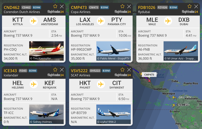 MAX 9 aircraft in the sky MAX 9 aircraft in the sky