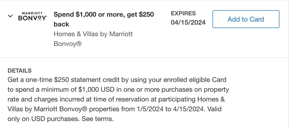 Marriott Homes Villas Amex Offer