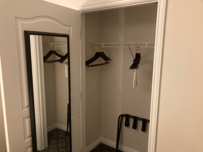 Marriotts Grand Chateau Las Vegas 2BR Villa 2nd bedroom closet Marriotts Grand Chateau Las Vegas 2BR Villa 2nd bedroom closet