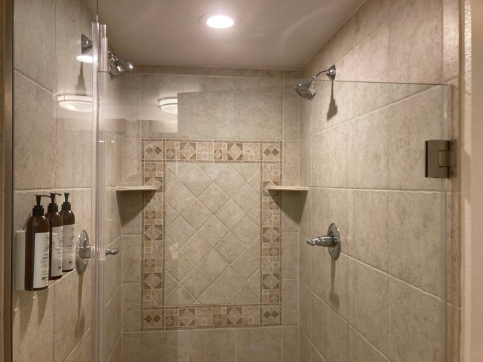 Marriotts Grand Chateau Las Vegas 2BR Villa master bathroom shower Marriotts Grand Chateau Las Vegas 2BR Villa master bathroom shower