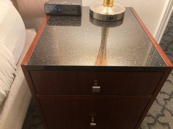 Marriotts Grand Chateau Las Vegas 2BR Villa master bedroom night stand Marriotts Grand Chateau Las Vegas 2BR Villa master bedroom night stand
