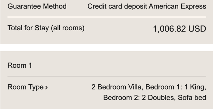 Marriotts Grand Chateau Las Vegas booking confirmation Marriotts Grand Chateau Las Vegas booking confirmation