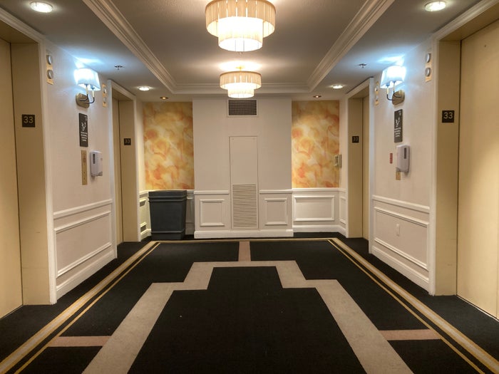 Marriotts Grand Chateau Las Vegas elevator waiting area on guest floors Marriotts Grand Chateau Las Vegas elevator waiting area on guest floors