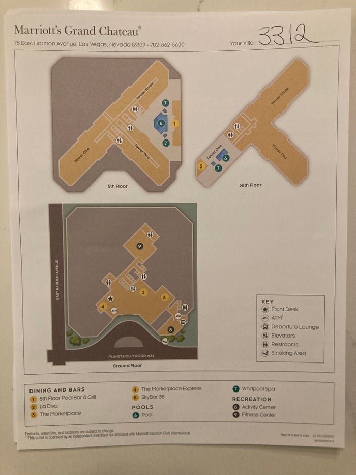 Marriotts Grand Chateau Las Vegas property map Marriotts Grand Chateau Las Vegas property map