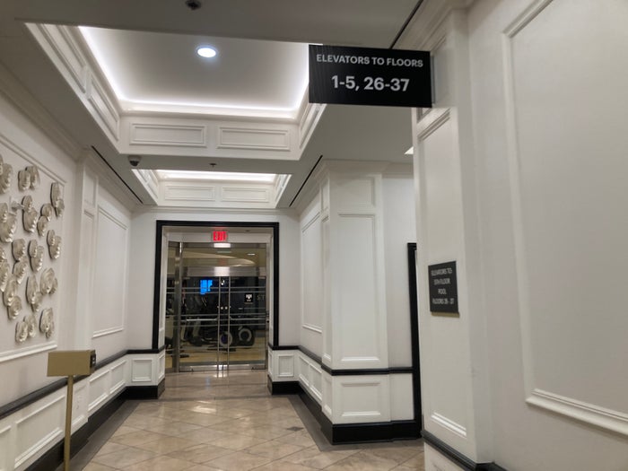 Marriotts Grand Chateau Las Vegas separate elevator signs Marriotts Grand Chateau Las Vegas separate elevator signs