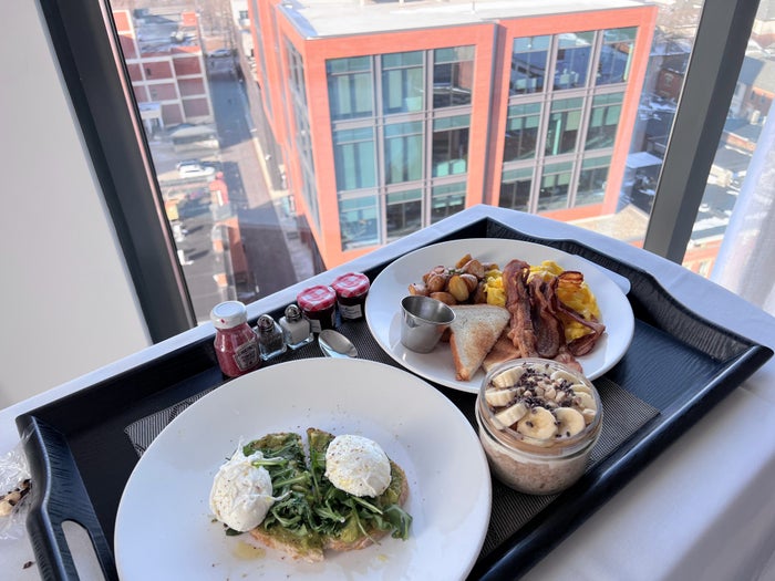Room service breakfast at Le Meridien Columbus Room service breakfast at Le Meridien Columbus