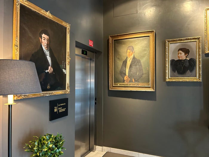 The Principal Madrid Hotel elevator and portraits