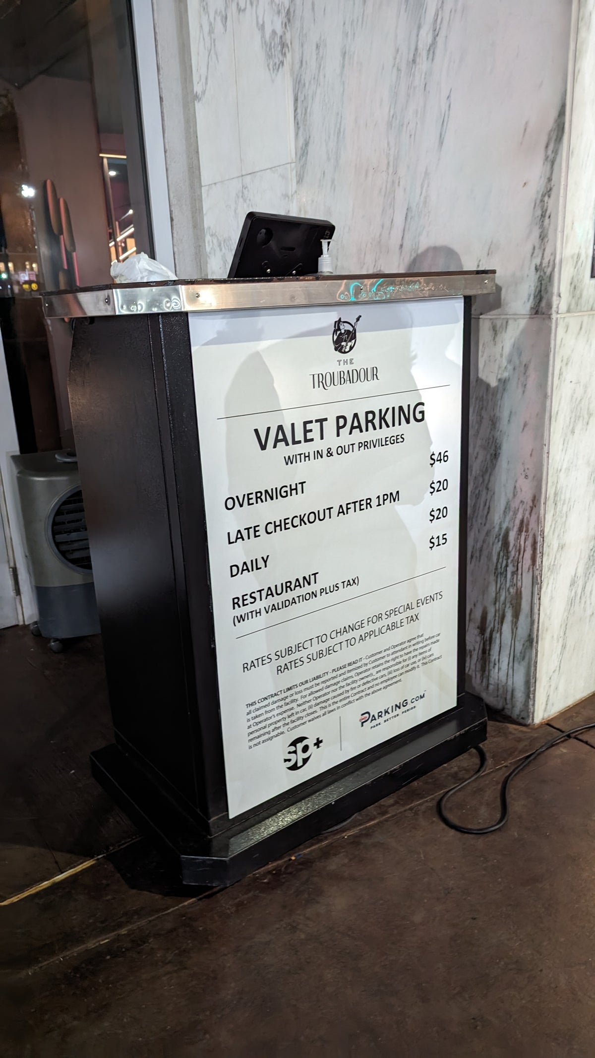 The Troubadour Hotel New Orleans amenities valet parking rates