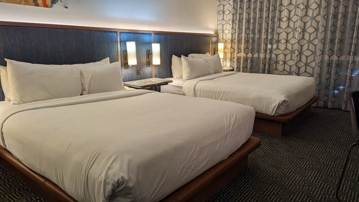 The Troubadour Hotel New Orleans guestroom beds The Troubadour Hotel New Orleans guestroom beds