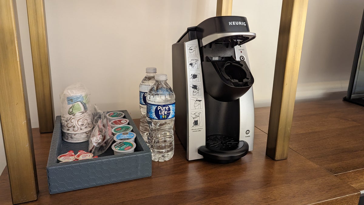 The Troubadour Hotel New Orleans guestroom coffee