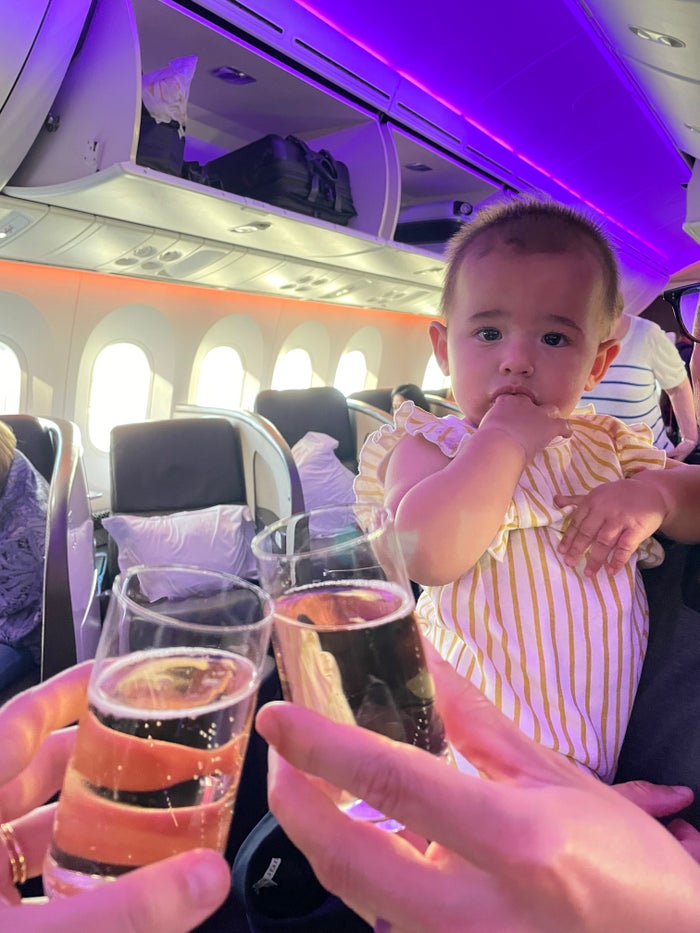 Toddler Flying in Virgin Upper Class