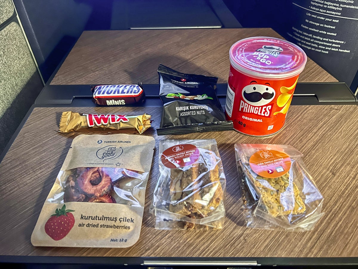 Turkish J A350 2024 snacks 