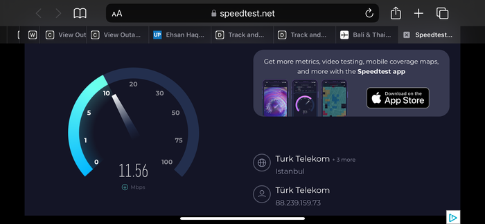 Turkish J business internet speed test Turkish J business internet speed test