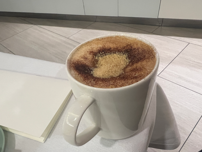Etihad Lounge LHR Capuccino