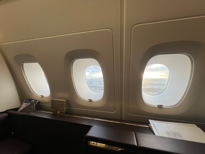 Etihad A380 First Class Apartment Windows
