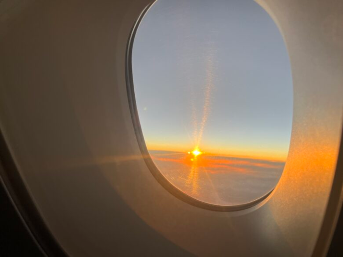 Etihad First Class Sunset View