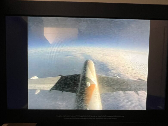 Etihad A380 LHR-AUH Flight Camera
