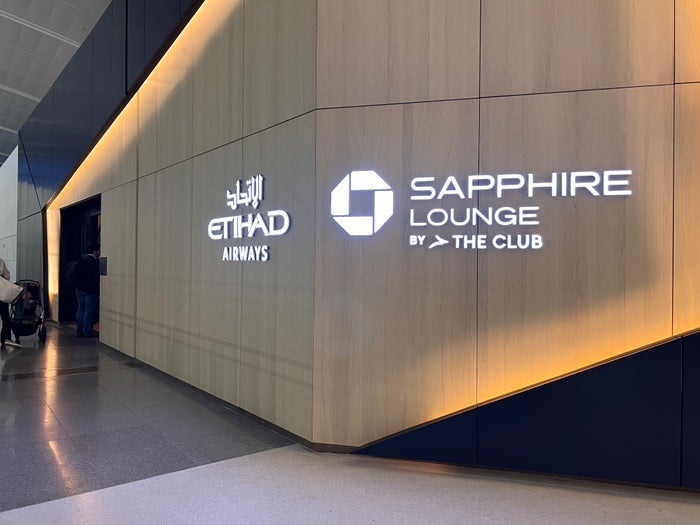 Chase Sapphire Lounge JFK exterior sign Chase Sapphire Lounge JFK exterior sign