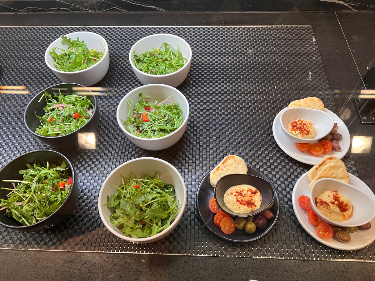 Chase Sapphire Lounge JFK salad and snacks