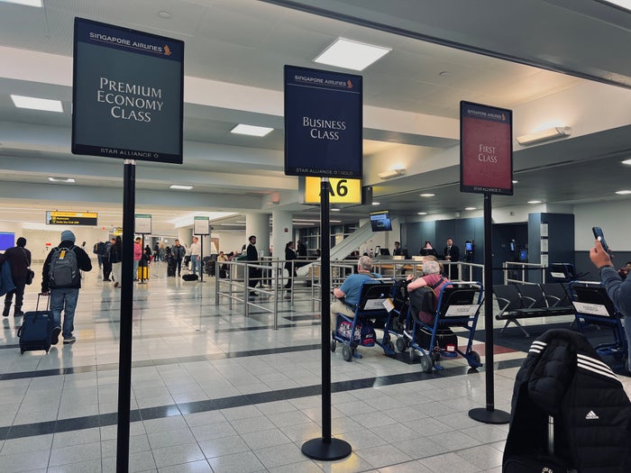 Boarding sections Singapore business JFK Boarding sections Singapore business JFK