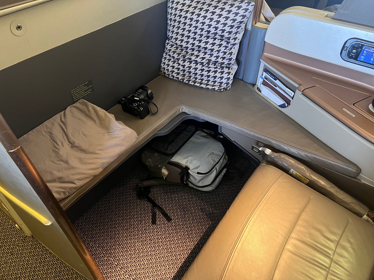 Singapore business 777 storage and footwell