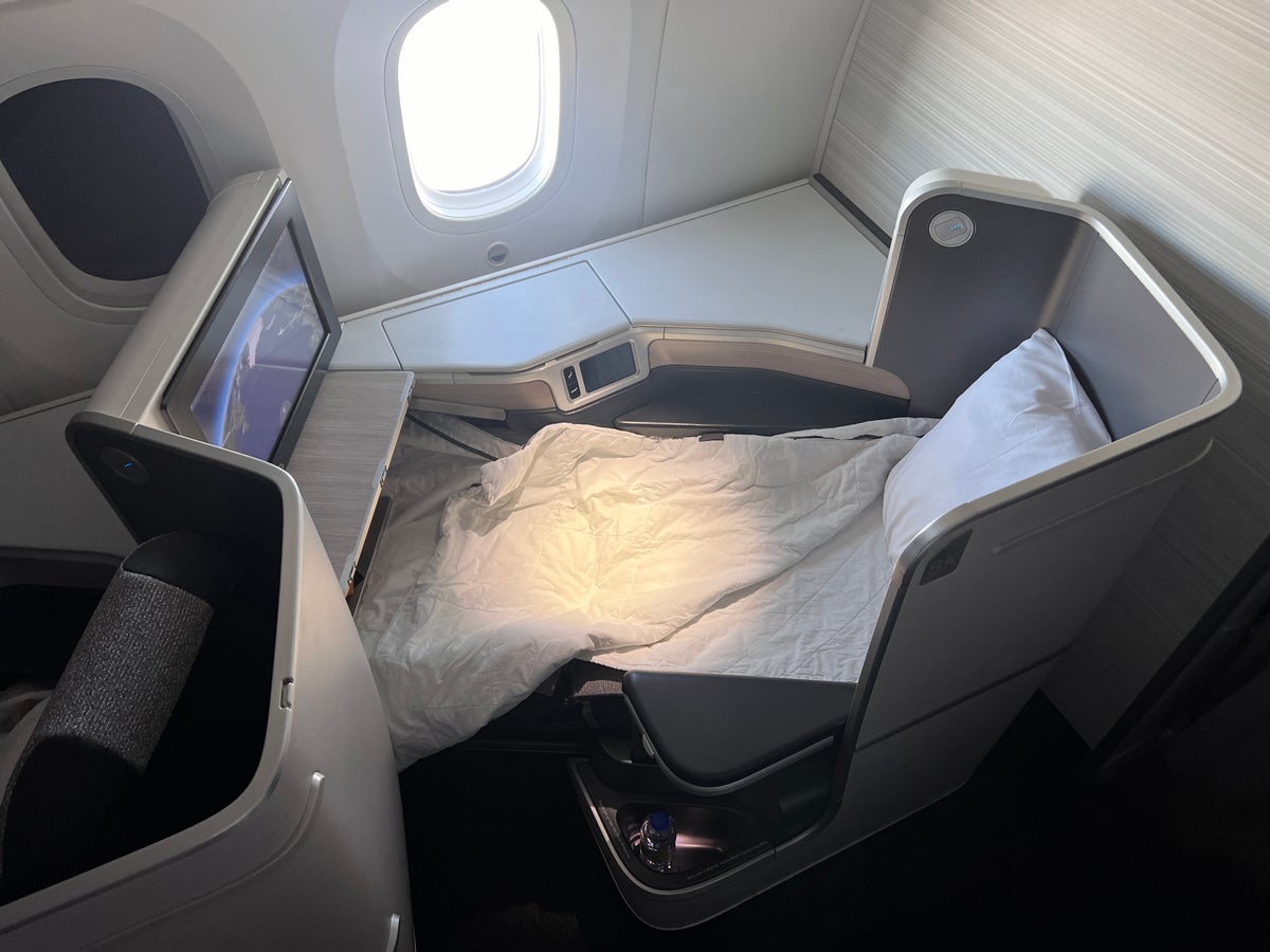 Air Canada business class bed
