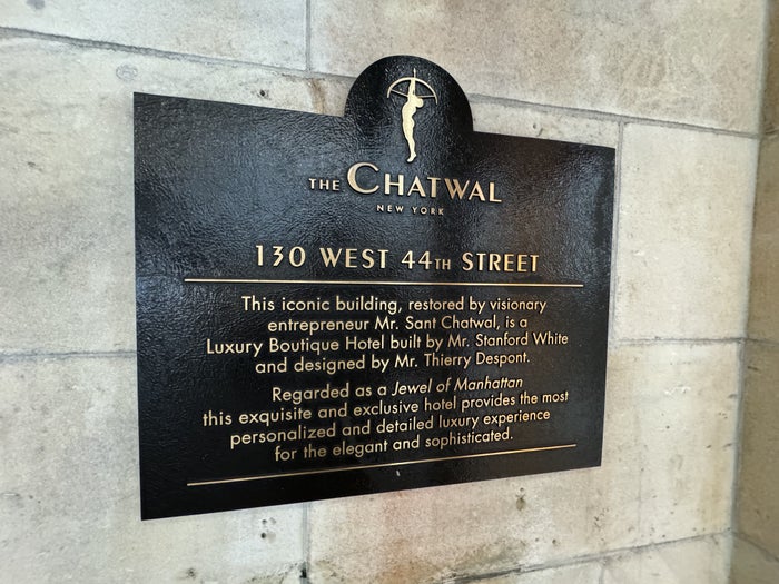 Chatwal Exterior Plaque