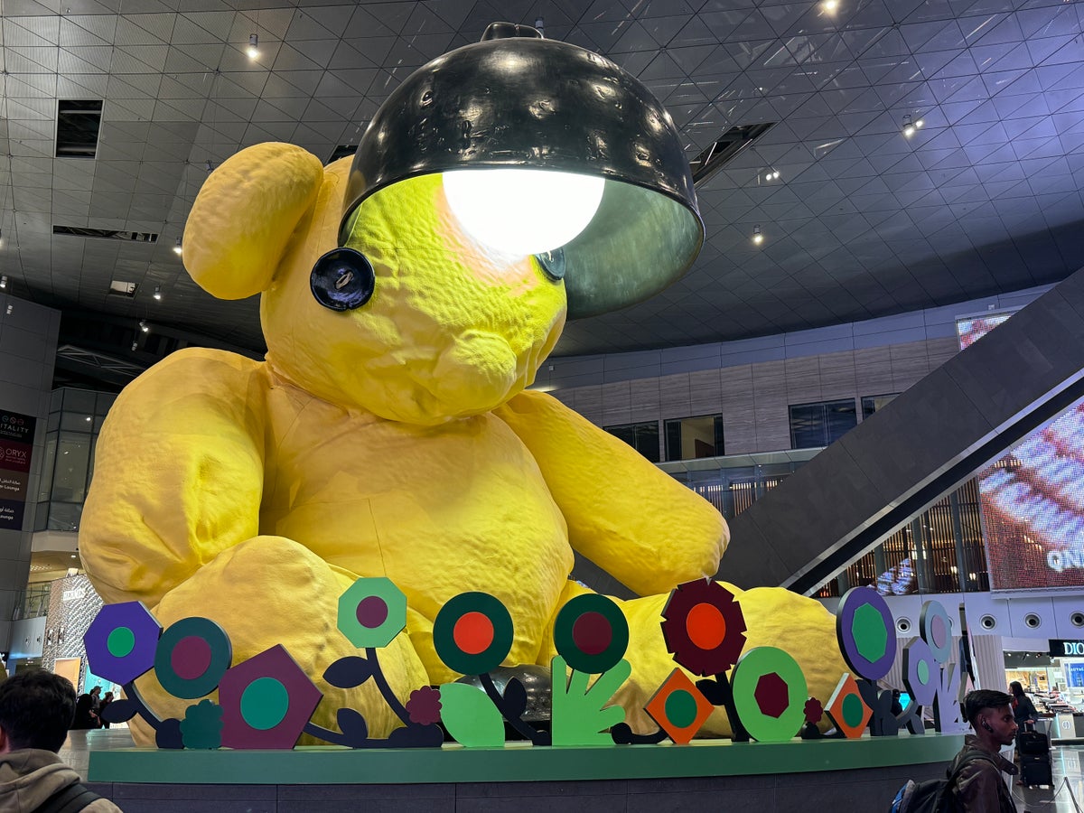 DOH airport yellow bear