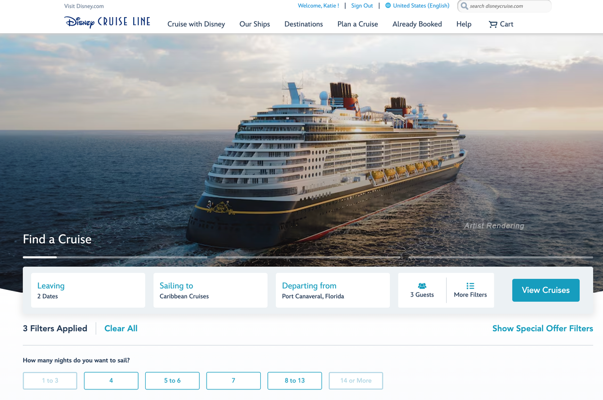 Disney Cruise Line Website