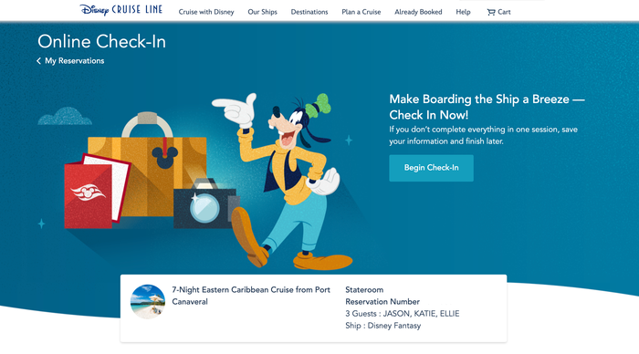 Disney Cruise Line online check in Disney Cruise Line online check in