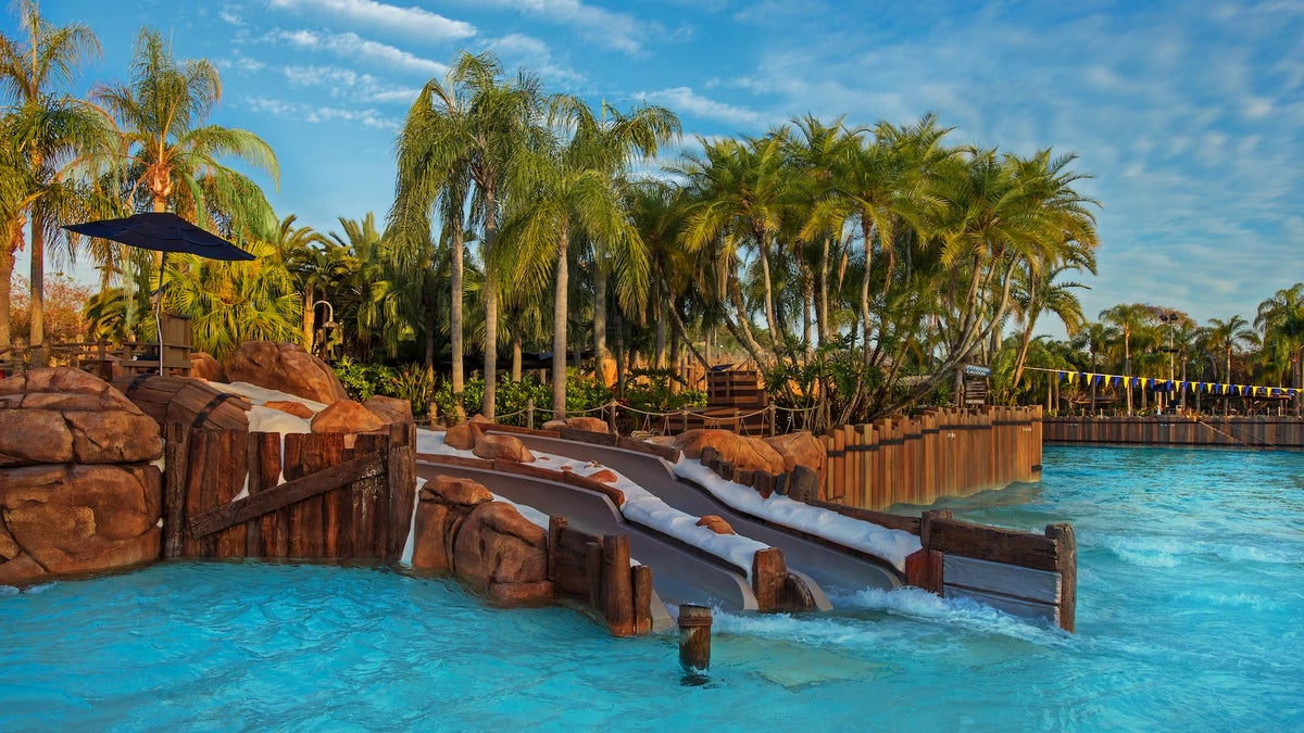 The Bay Slides attraction at Disney's Typhoon Lagoon Water Park.