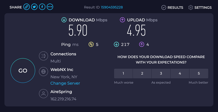 Dream Midtown internet speed test Dream Midtown internet speed test