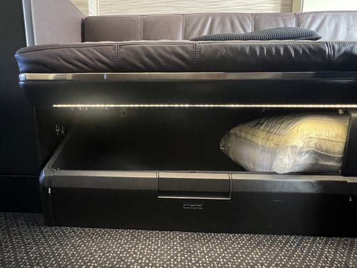Etihad First Class Apartment storage space