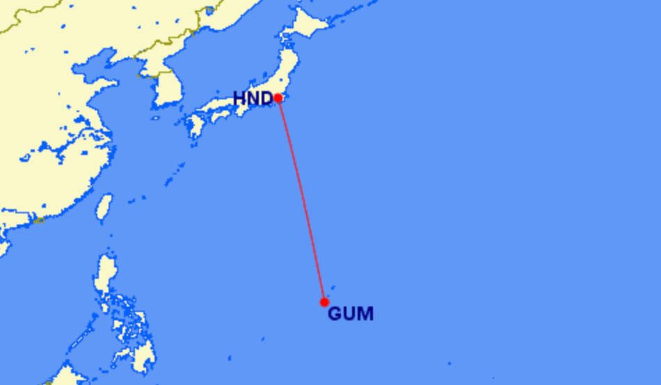 Guam to Haneda