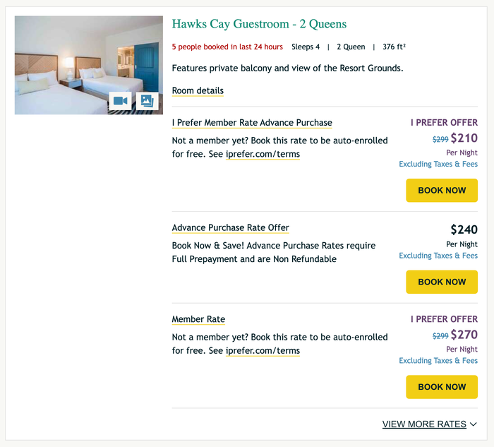Hawks Cay Resort cost per night Hawks Cay Resort cost per night