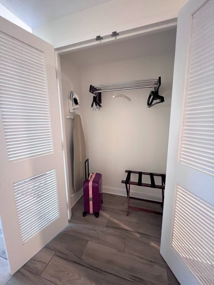 Hawks Cay Resort guest room closet Hawks Cay Resort guest room closet