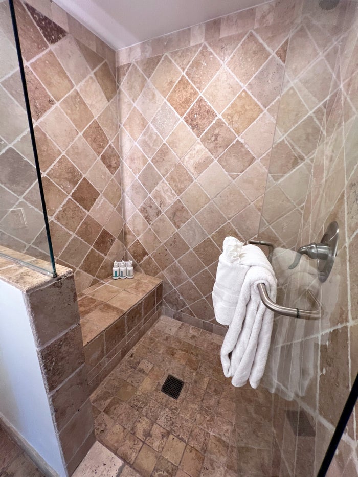 Hawks Cay Resort guest room shower Hawks Cay Resort guest room shower