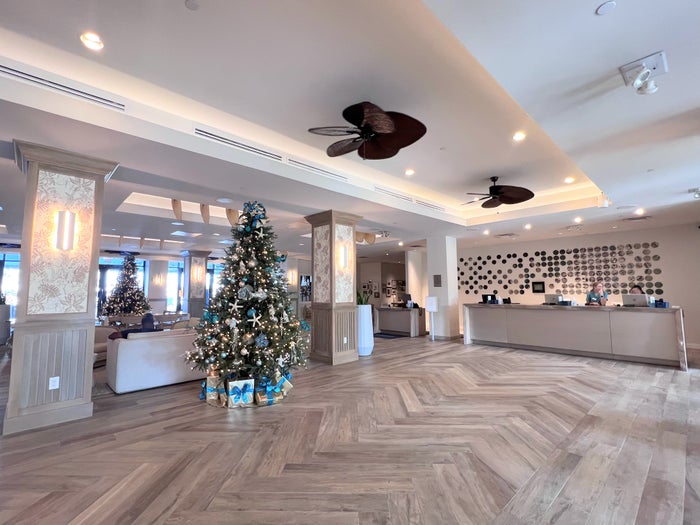 Hawks Cay Lobby at Christmastime Hawks Cay Resort lobby