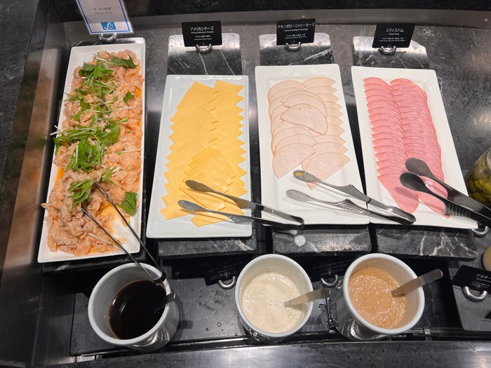 Hilton Tokyo Bay salmon salad cheese sausage
