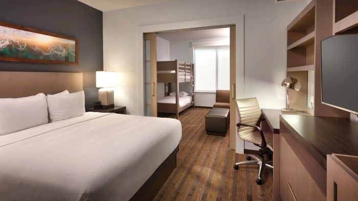 Hyatt House at Anaheim Resorts room with bunk beds Hyatt House at Anaheim Resorts room with bunk beds