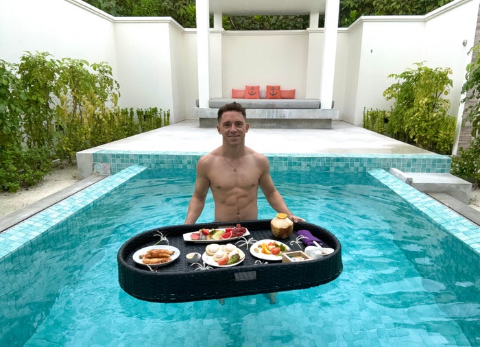 Iru Veli F n B floating breakfast Iru Veli F n B floating breakfast
