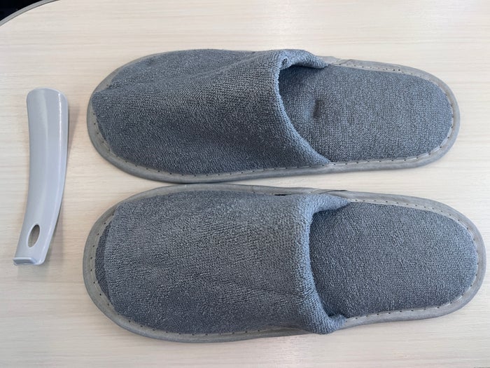 Japan Airlines 777 300er business class slippers Japan Airlines 777 300er business class slippers