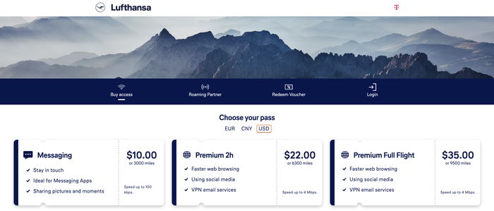 LH internet pricing LH wifi pricing