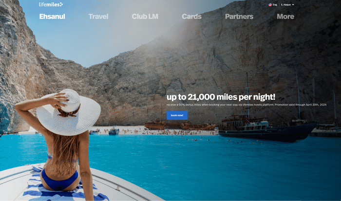 Lifemiles home page Lifemiles home page