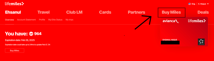 Lifemiles purchase Lifemiles purchase