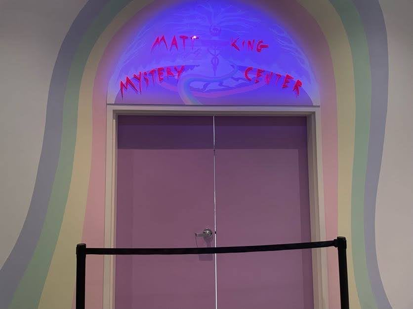 Matt King Mystery Center community room at Meow Wolf Grapevine The Real Unreal