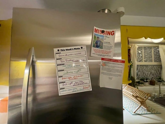 Missing flyer on the refrigerator at Meow Wolf Grapevine The Real Unreal Missing flyer on the refrigerator at Meow Wolf Grapevine The Real Unreal